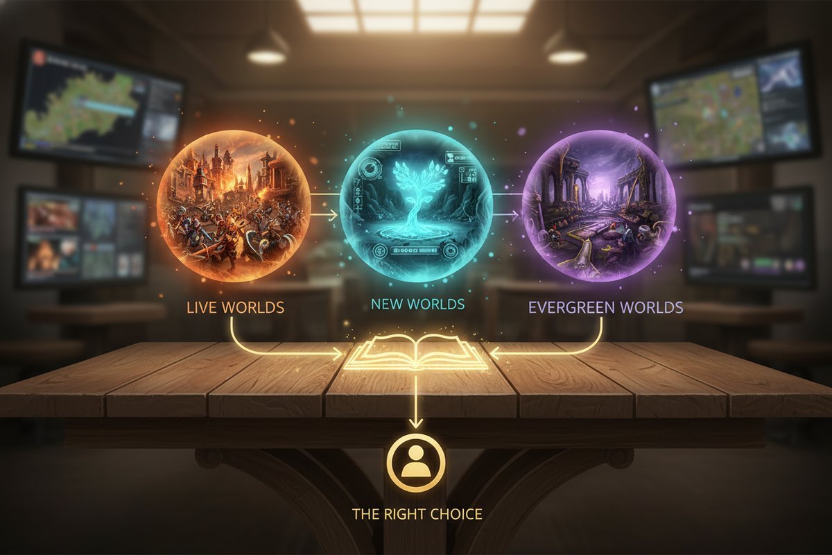How to Choose the Right MMORPG: A Step-by-Step Guide to Picking Between Live, New, and Evergreen Worlds